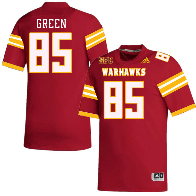 #85 Rylan Green Louisiana-Monroe Warhawks College Football Jerseys Stitched-Red